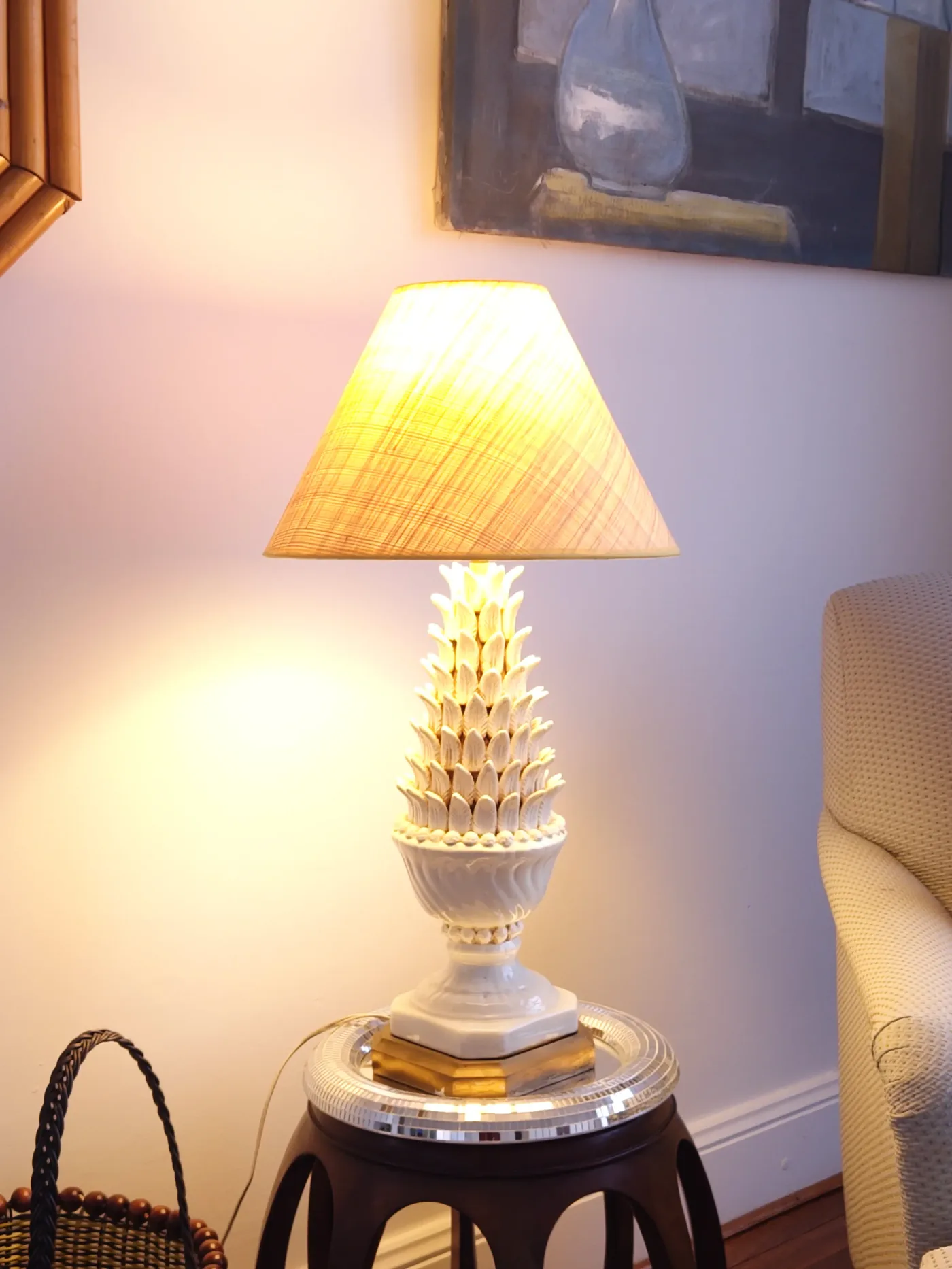 Mid-century table lamp by Bondia Manises, Spain