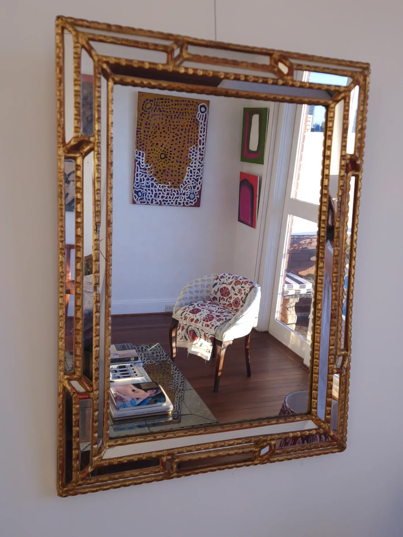 A gilt mirror in the Musetta showroom